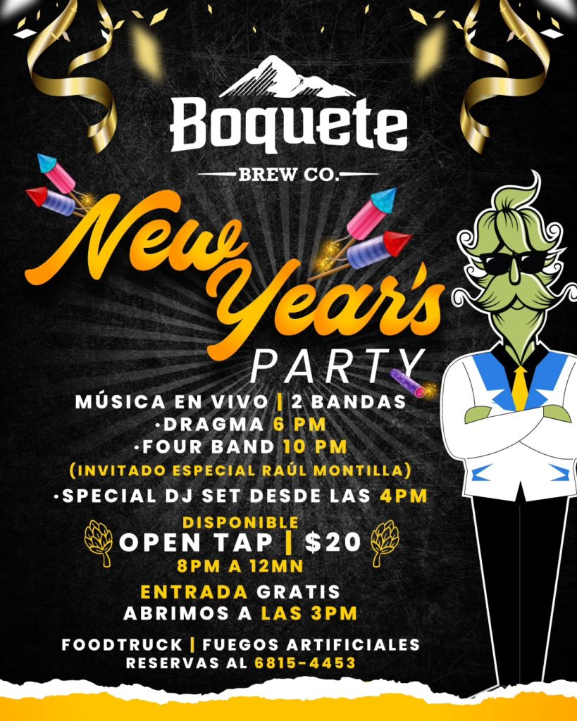 New Year's Eve-Boquete Brewing Co